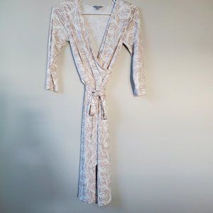 PURE     100% SILK FAUX WRAP DRESS